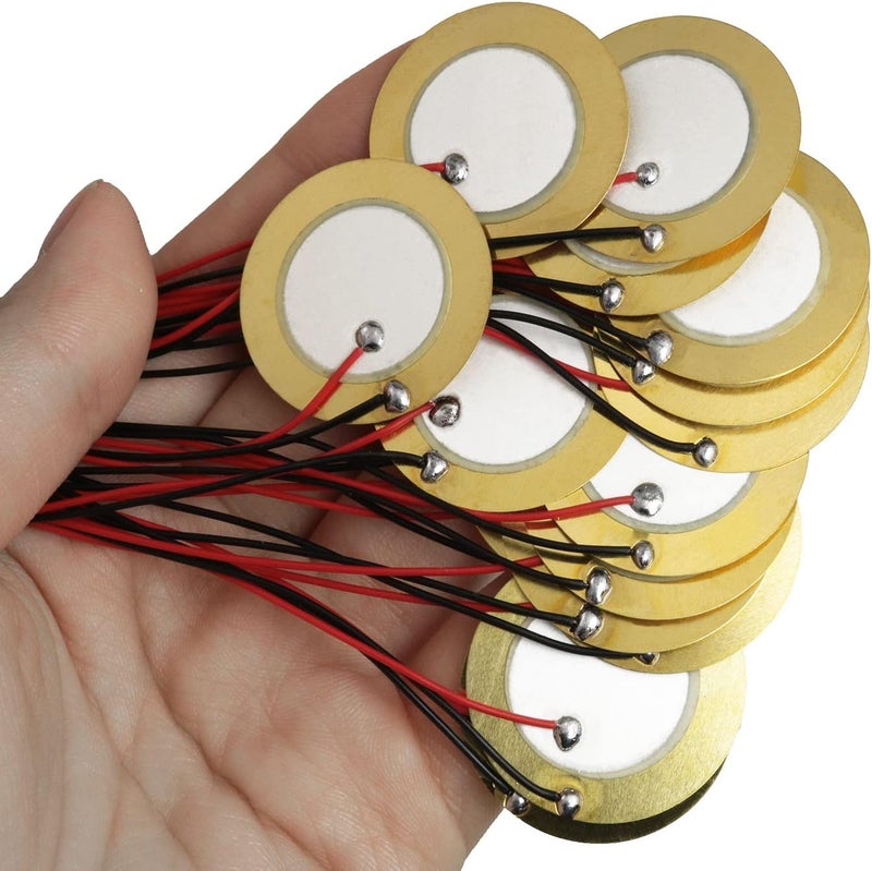 LUORNG 16PCS 27mm Piezo Discs with Leads Mic Drum Trigger Acoustic Pickup CBG Guitar Piezo Amplifiers Discs for Acoustic Guitar Drum - Image 4